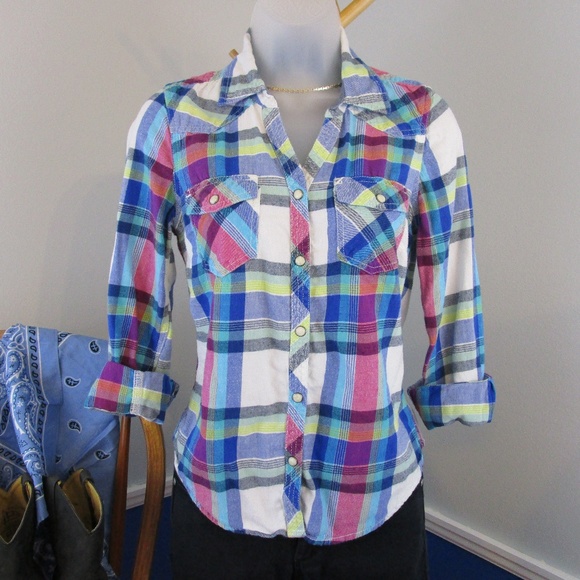 Sonoma Tops - ✨3X HP✨ Sonoma Plaid Western Snap Front Shirt